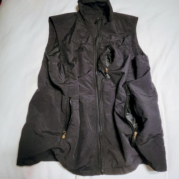 Alpha Camp Black Utility Vest Mens Medium Zip Pocket - Picture 8 of 12